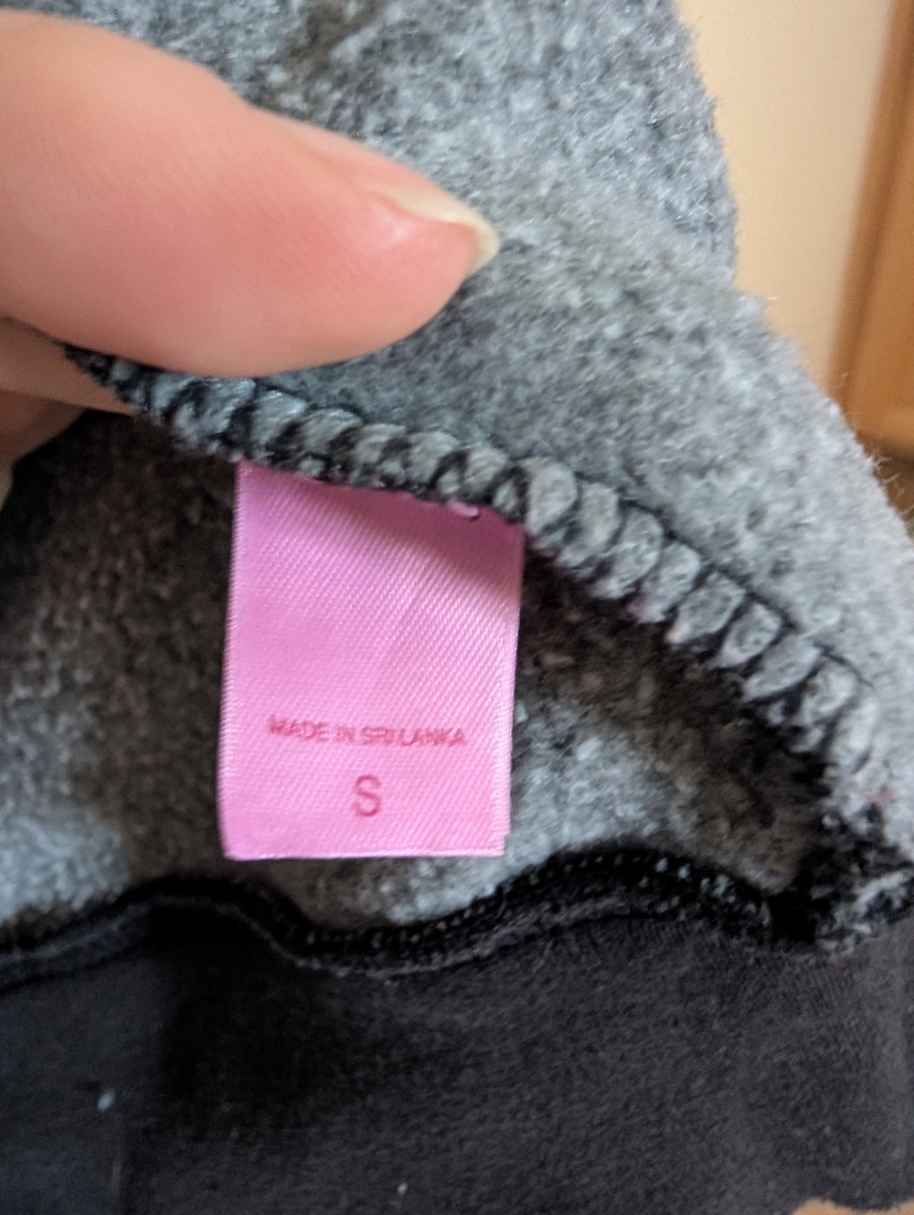 PINK Victoria's Secret Black Vintage Bedazzeled Hoodie - Picture 5 of 7